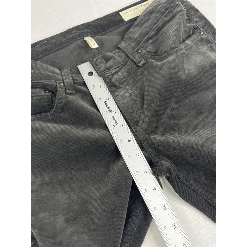 Rag & Bone Elephant Bell Corduroy Pants Brown Charcoal Women 28 W1523C094CHA